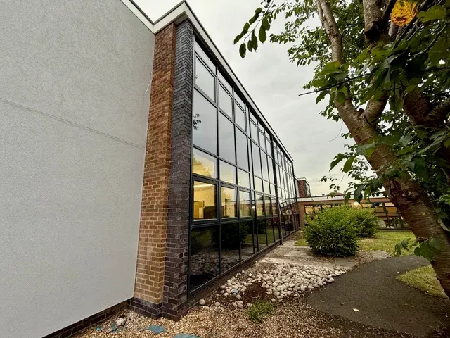 Side elevation showing window integration